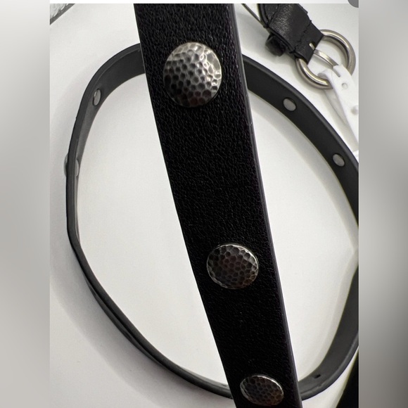 Rebecca Minkoff Black Belt with Silver Accents. Large